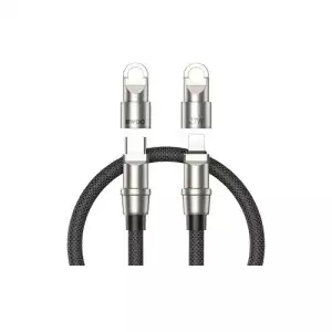 BWOO BO-X309 2 In 1 Type-C to Lightning Charging Cable Built-in Phone Lanyard