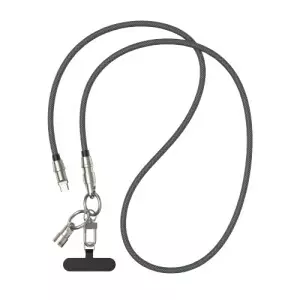 BWOO BO-X310 2 In 1 Type-C to Type-C Charging Cable Built-in Phone Lanyard-gallery-1