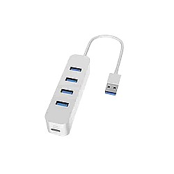 Buy Verbatim 4 ports USB 3.2 1st Gen (USB 3.0) hub + USB C connector, LED  display Grey