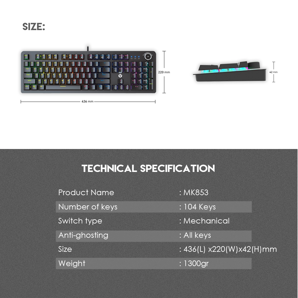 Fantech MAXPOWER MK853 Mechanical RGB Keyboard Price in Bangladesh - RM ...