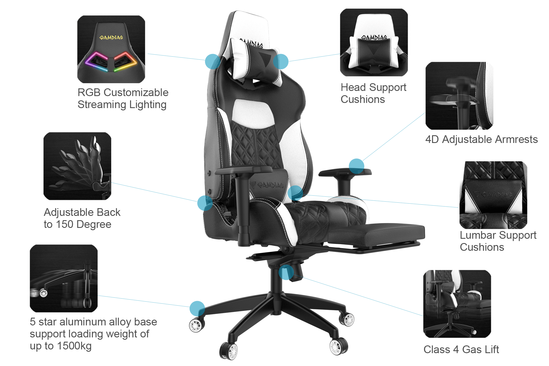 Gamdias Achilles P1-L Gaming Chair price in bd