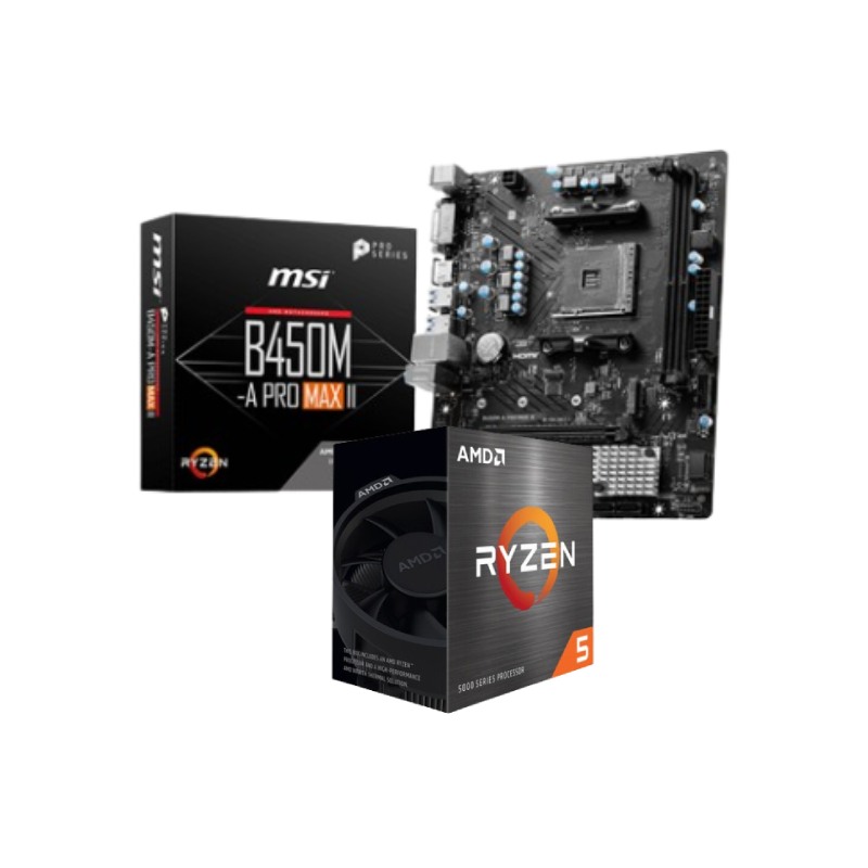 AMD RYZEN 5 5500 PROCESSOR AND MSI B450M-A PRO MAX II MOTHERBOARD COMBO