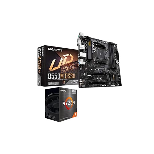 AMD RYZEN 5600 PROCESSOR AND GIGABYTE B550M DS3H MOTHERBOARD