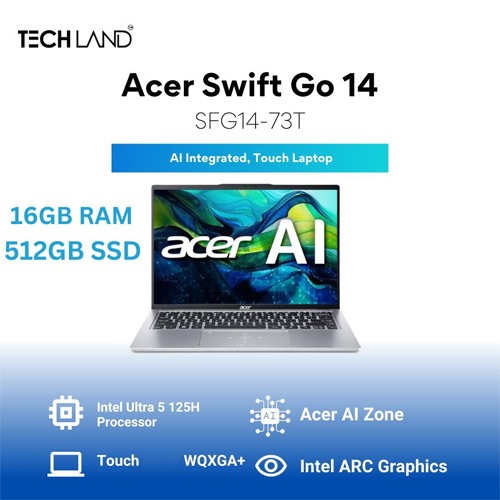 Acer Swift Go SFG14-73T Ultra 5 125H 14-Inch Touch Laptop