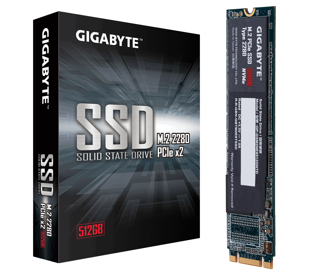 GIGABYTE 512GB M.2 PCIe SSD (GP-GSM2NE3512GNTD)