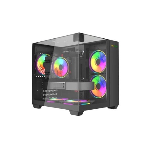MaxGreen S275-33 Mid-Tower M-ATX Gaming Computer Black Case