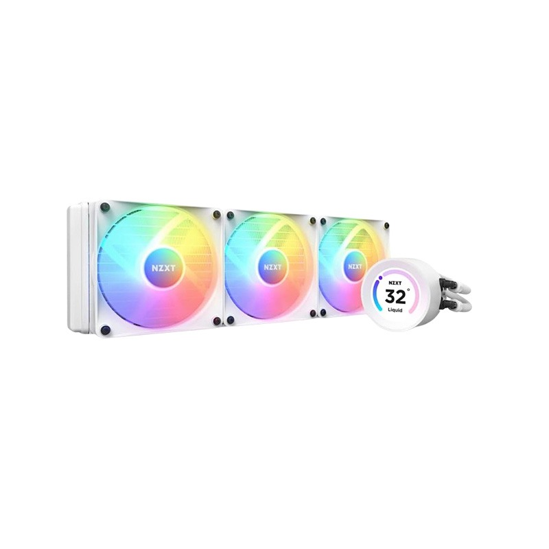 NZXT Kraken Elite 360mm RGB AIO CPU Liquid Cooler with LCD Display (White)