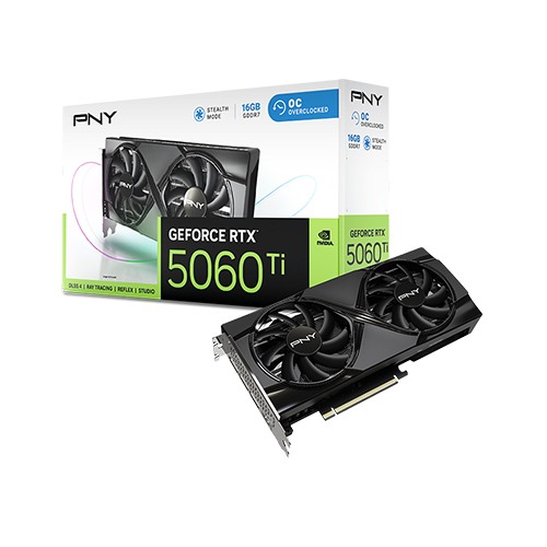 PNY GeForce RTX 5060 Ti 16GB OC Dual Fan GDDR7 Graphics Card