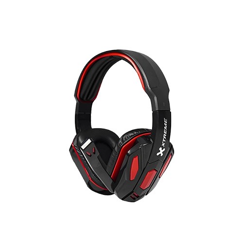 Xtreme S-Q90 Wired Multimedia Headphone Black & Red with Mic