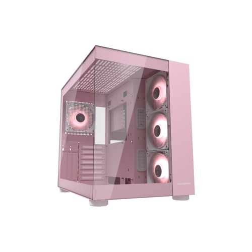 Cougar FV150 RGB Mid Tower Micro ATX Dual Chamber Computer Case - Pink