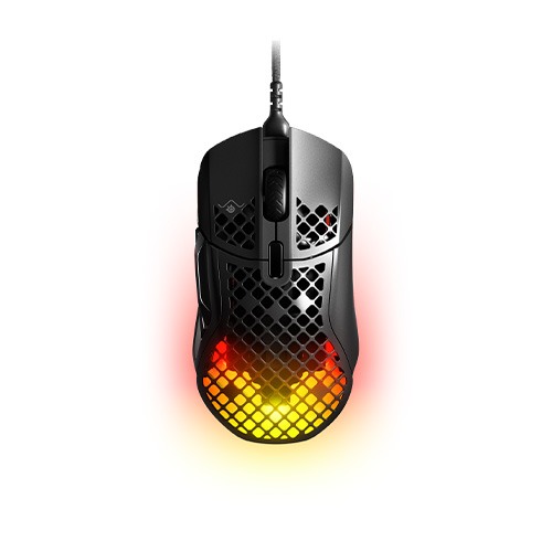 SteelSeries Aerox 5 Wired Holey RGB 18K DPI Ultra-lightweight Water-Resistant Design TrueMove Air Optical Sensor Gaming Mouse