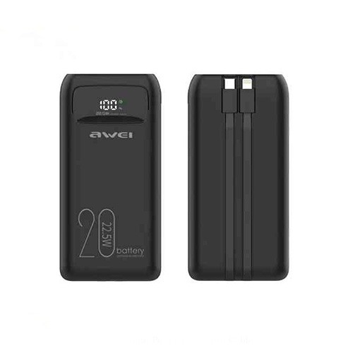 Awei P169K 20000mAh 22.5W Power Bank With Cable