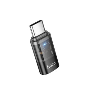 Hoco UA36D Type-C male to Lightning female Transparent Converter (Black)