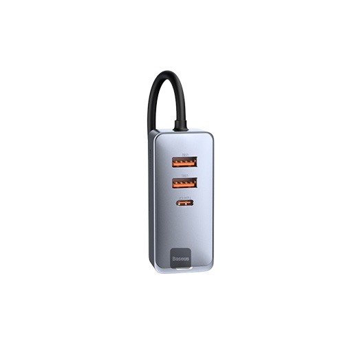 Baseus CCBT-A0G 2x USB / 2x USB Type C 120W PPS Share Together Gray Fast charging car charger