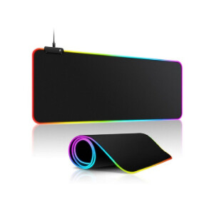 RK Royal Glowing Cool RGB Pure Black Color Waterproof XL Mousepad