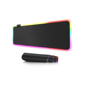 RK Royal GLOWING COOL RGB Pure BLACK COLOR WATERPROOF Large Gaming mousepad