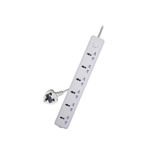 Deli CT705ES 3 Pin 6 Port 3 Meter Power Strip