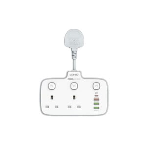 LDNIO SK2492 20W 2 Outlet + 3 PD& QC USB Port Max Power Strip White