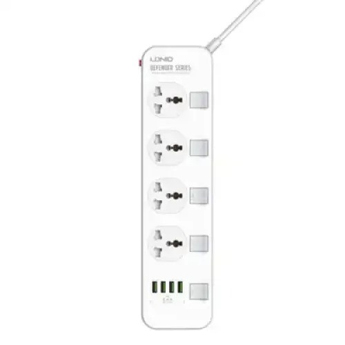 LDNIO SC4408 4 AC Outlets Universal Power Strip with 4 USB Port