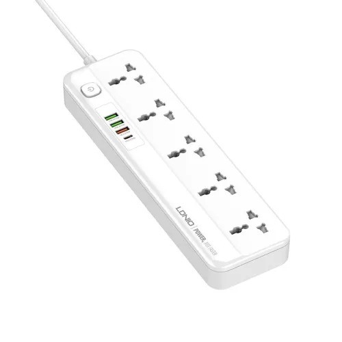 LDNIO SC5415 5 AC Universal Outlets 4 USB Socket Power Strip