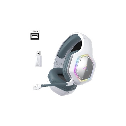 EKSA E1000 WT Noise Cancelling 7.1 True Wireless Surround Sound Gaming Headset (White)