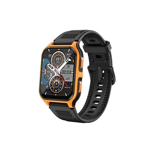 COLMI P73 1.9-Inch Display Bluetooth Calling Smart Watch (Black Orange)