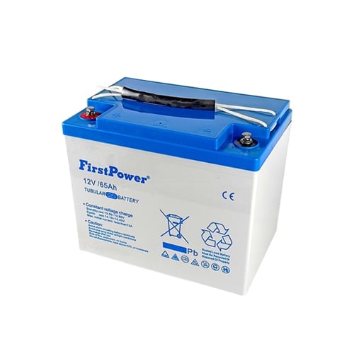 FirstPower 12V 65Ah Tubular Gel Battery