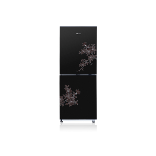 KONKA 18KRB8CZG 12 CFT UPPER FREEZER GLASS DOOR FLOWER REFRIGERATOR