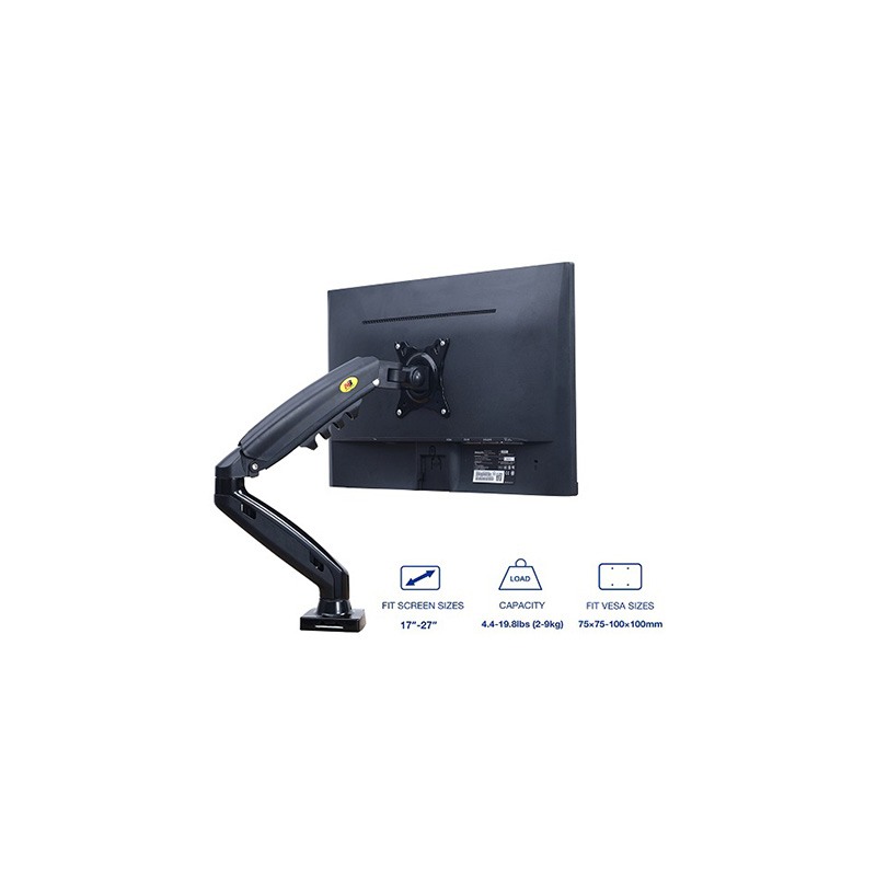 North Bayou F80 Single Gas Spring Monitor Desk Mount Stand