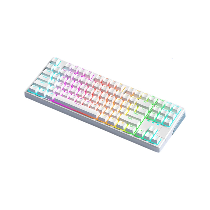 XINMENG X87 WIRED GASKET MECHANICAL KEYBOARD (SALT WHITE)