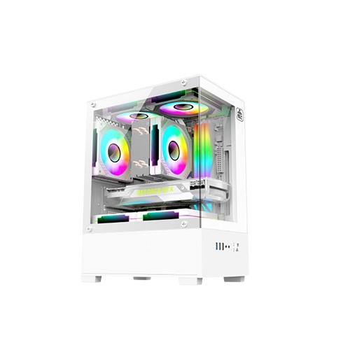 MONARCH ICE COOLER X5 ARGB Desktop Gaming Case (White)