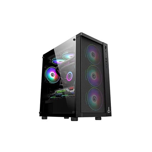 Carbono CG02XZM M-ATX Mid Tower Gaming Case (Black)