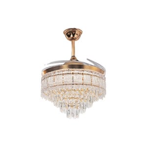 Qulik Q-T8329 48 Inch Decorative Chandelier Ceiling Fan With Light and Remote