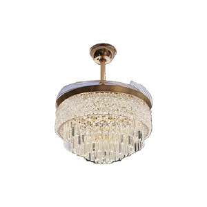 Qulik Q-T8361 48 Inch Decorative Chandelier Ceiling Fan With Light and Remote