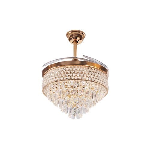 Qulik Q-K6272 48 Inch Decorative Chandelier Ceiling Fan With Light and Remote